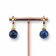 Sodalite bronze earrings