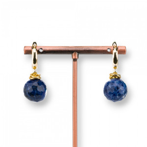 Sodalite bronze earrings