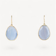 Cat's eye hook earrings