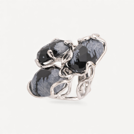 Sniegpārslu obsidiāns gredzens Sniegpārslu obsidiāns gredzens