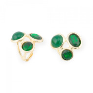 Cat's eye ring with crystals