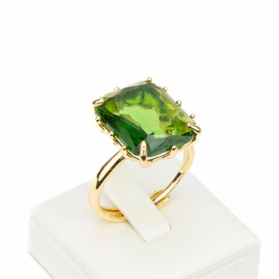 Bronze ring with Crystal
