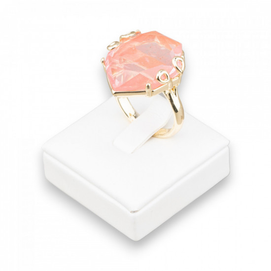 Crystal, bronze ring